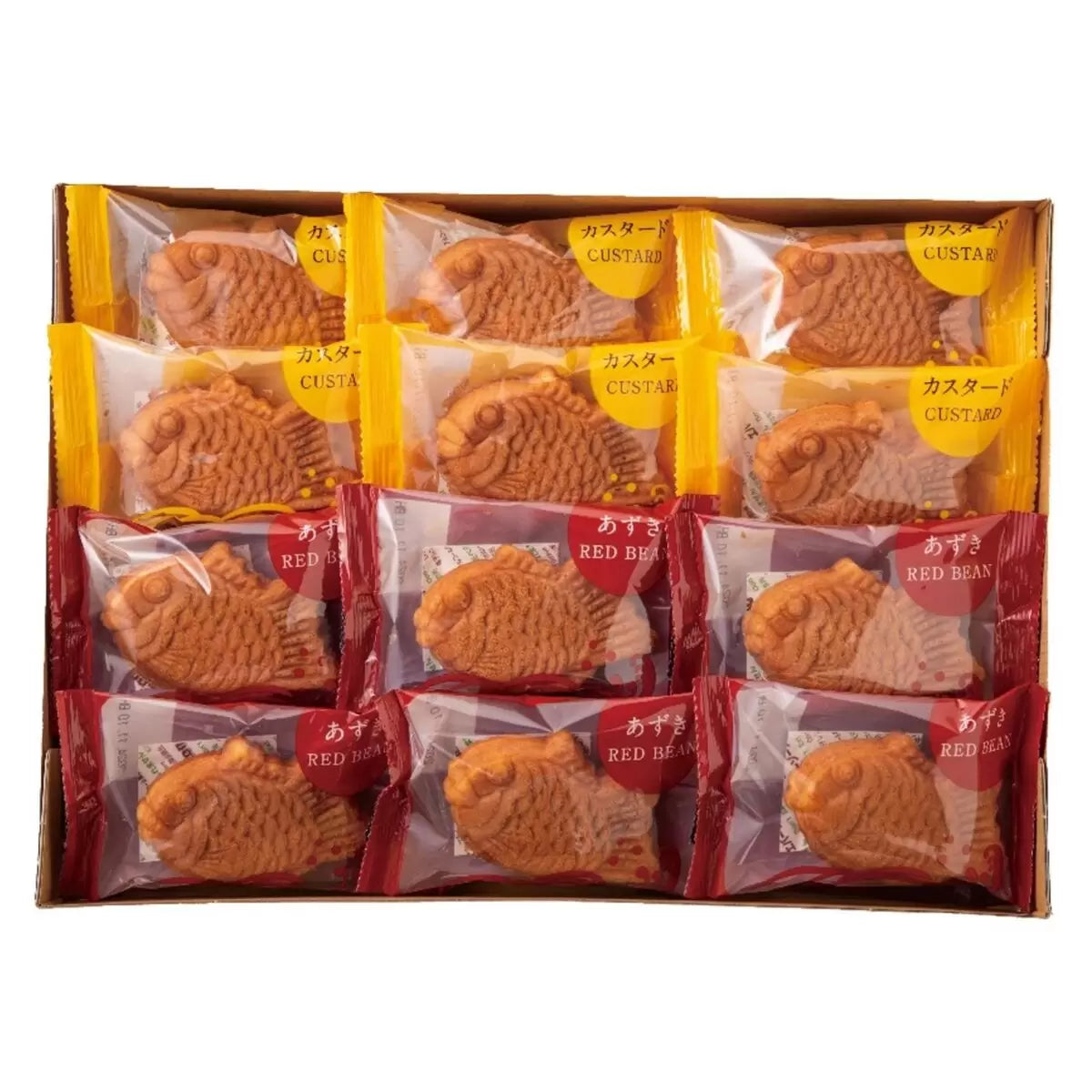 Kuzefuku & Co. Taiyaki Red bean and Custard flavour 24 pieces