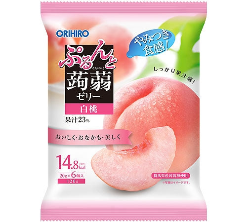 ORIHIRO Konjac Jelly Pouch White Peach 120g